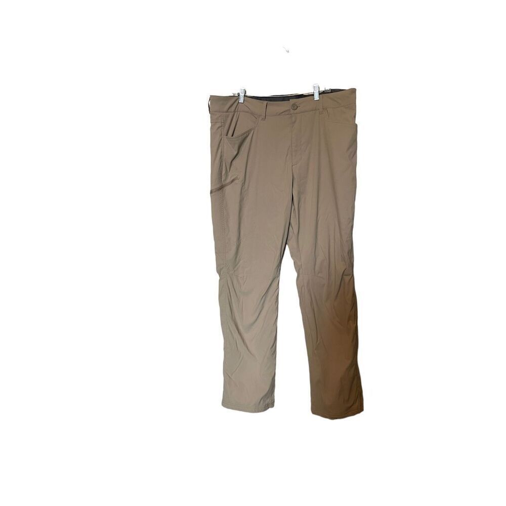 Eddie Bauer Mens Khaki Fleece Line Thermal Travex Straight Leg Pants Size 40x32